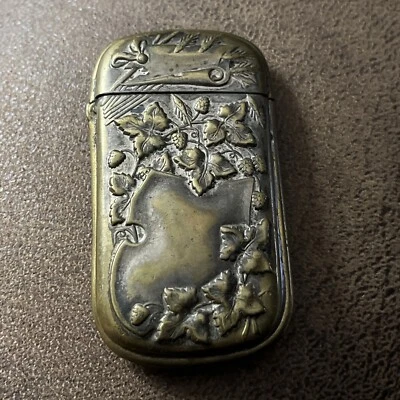 $20 • Buy Brass Match Safe.  Vintage. VG Condition.  Nice Design.