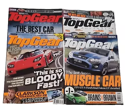 Top Gear Australia Car Magazines X 4 - Issue 001 (First Issue) 056 057 072 • $25.37