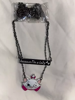 Disney The Aristocats Necklace Set Marie Cat Kitten Because I'm A Lady Jewelry • $17.90