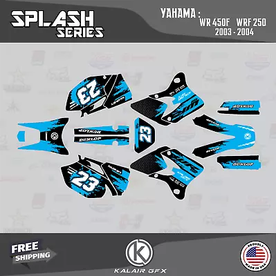 Graphics Kit For YAMAHA WR250F And WR450F Years 2003 2004 Splash - Cyan • $82.99