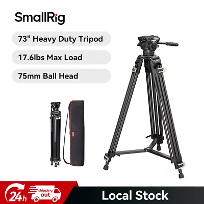 SmallRig Manfrotto Heavy-Duty Fluid Head Tripod Cameras Stand 33.4-73.2in 3751 • $230