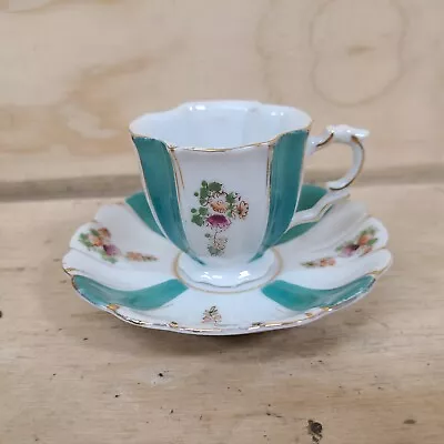 Vintage Tea Cup And Saucer Made In Occupied Japan Floral Design • $15.99