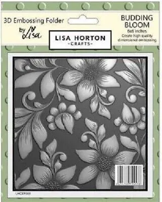 Lisa Horton Crafts - 6 X 6  3D Embossing Folders NEW • £8.50