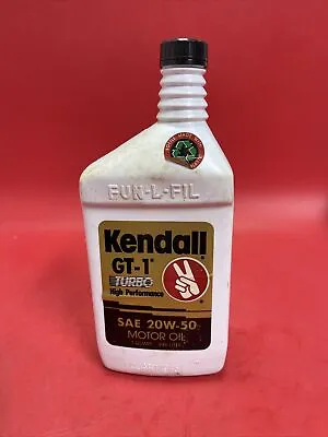 Vintage Kendall Gt-1 High Performance Motor Oil 1 Quart • $19.99