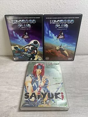 Macross Plus Vol. 1 & 2 & Saiyuki Double Barrel Collection DVD’s - Excellent Con • $29.95
