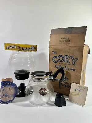 $195 • Buy Mid Century CORY Vacuum Glass Coffee Brewer Pot DLL/DLU COMPETE & Unused W/box