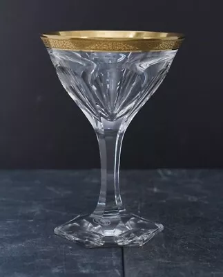 Moser Crystal Glass Adela Melikoff 22KT Gold Champagne Sherbet Martini  5.5 In • $51.99