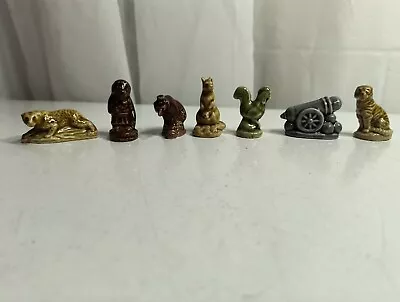 Lot Of 7 Wade Red Rose Tea England Figures Cheetah Tiger Cannon Rooster Monkey  • $18