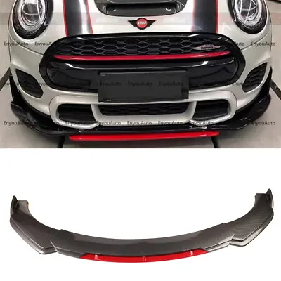 For Mini Cooper R55 R56 F55 F56 Front Bumper Lip Spoiler Splitter Carbon Fiber • $61.75