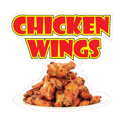 Food Truck Decals Chicken Wings Restaurant & Food Concession Sign Brown • $72.99