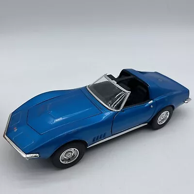 Ertl American Muscle Corvette 50th Anniversary 1968 Corvette Coupe 1:18 Blue • $19.95