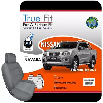 Car Seat Covers Fit Nissan Navara NP300 Series 3&4 Dual Cab SI ST ST-X 2018 On • $165