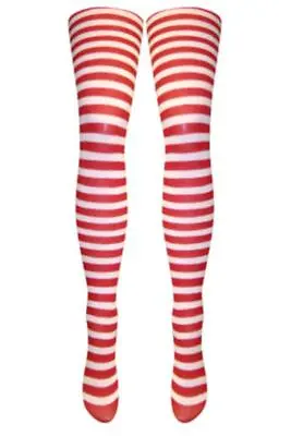 Silver Legs Striped Semi-Opaque Tights (One Size & XL) 15 Colours • £6.95