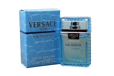 Versace Eau Fraiche For Men Miniature Collectable EDT Cologne Splash 0.17oz. NIB • $10.25