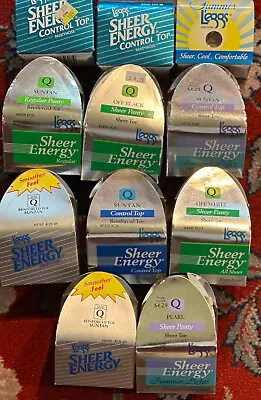 $24.95 • Buy Lot Of 11 Leggs  Sheer Energy Variety Pantyhose QUEEN SIZE Nib!