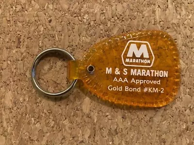 Vintage M & S Marathon Service Station Keychain Collectible • $4.90