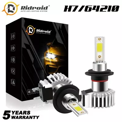 Ridroid H7 LED Headlight Bulbs High Beam/Low Beam 12000LM 6000K 120W Super White • $6.99