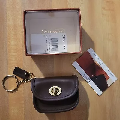 Coach Vintage Mini City Bag Keychain Coin Purse Keyfob Mahogany • $127.50