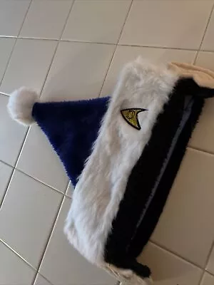 Star Trek Spock Ears Santa Hat Dark Blue White Fur Trim - Hard To Find Medium Ad • $69