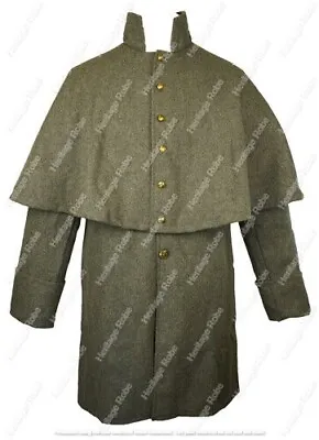 US Civil War CS Enlisted Foot Greatcoat With Stand Up Collar & Fold Down • $165