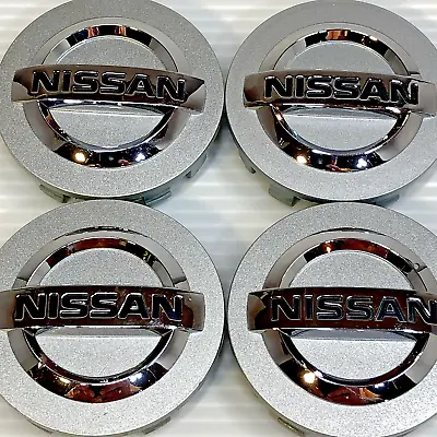 Nissan Wheel Center Hub Caps 40342-ZW40A Silver 2-1/8  Factory OEM 54mm Set Of 4 • $34.99