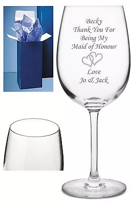 Personalised Wine Glass Engraved Birthday 18th 21st 30th 50th 60th Idea Gift • £9.95