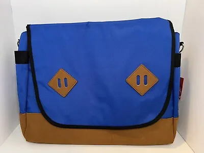 Mossimo Supply Company Wonderer Messanger Bag Blue & Tan Suede New With Tags • $25