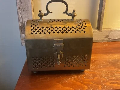 $29.50 • Buy Vintage Mini Bronze Treasure Chest Box With Handle And Latch
