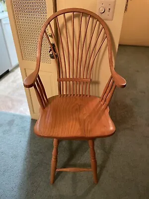 Penns Creek Furniture- Swivel High Back Chair Stained In “Country Oak” • $100