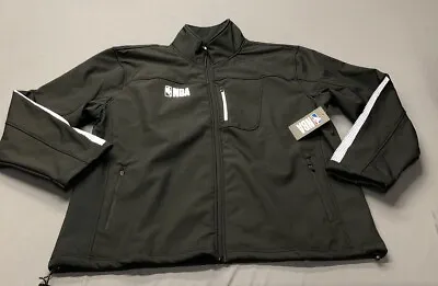 NBA Jacket XXL Black Full Zip Soft Shell Full Zip NBA Logo NWT MSRP $150 • $24.43