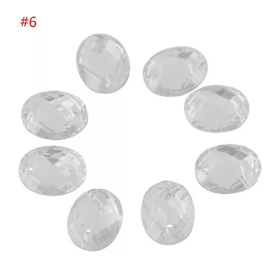 Crystal Button Sewing Resin Button Horse Eye Crystal For Necklace Bracelets For • £7.41