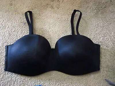 PINK By Victoria's Secret Black Lightly Lined Multiway Bra Size 38D • $9.99