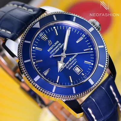 Breitling Superocean Heritage Ss 46mm Beautiful Blue Dial Mens Watch A17320 • $3295