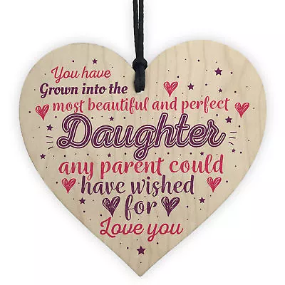 Handmade Daughter Gift Birthday Gift For Daughter Wooden Heart Keepsake Poem • £3.99