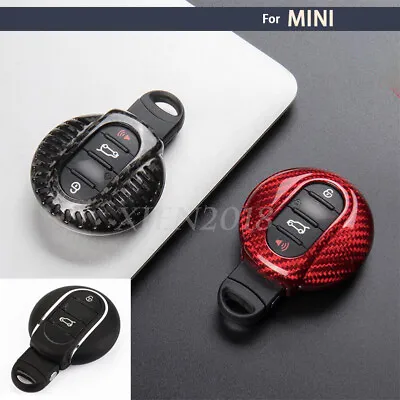Carbon Fiber Key Cover Case Holder For Mini Cooper S F54 F56 F57 F60 Remote Fob • $57.04