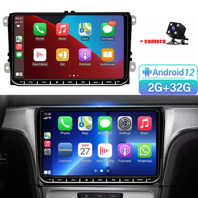 32G 9  Android 12 Apple Carplay Car Stereo Radio For VW Golf MK5 MK6 Caddy Jetta • $165.86