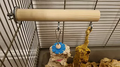 Perch & Hooks - Pet Cage Accessories Rat Bird Hanging Toys Hammock Kiln Dried • £5.50