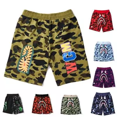 Bape Shark Camo Casual Shorts Cotton Shorts For Men • $28.99