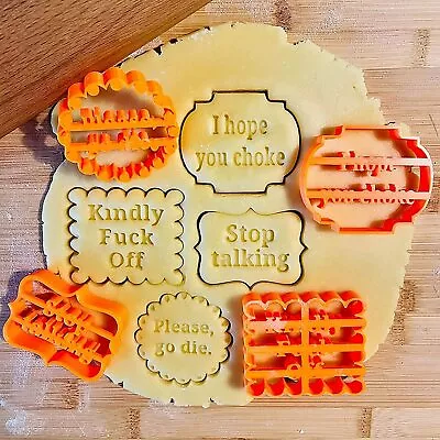 4X Wishes Cookies Biscuit Stamps Fondant Cutter Mould Baking Mold Cake Decor DIY • $8.79