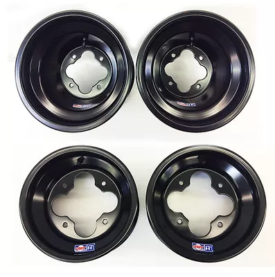 Dwt Black A5 10  Front 8  Rear Wheels Rims Yamaha Yfz450 Banshee Raptor 700 660 • $339.95