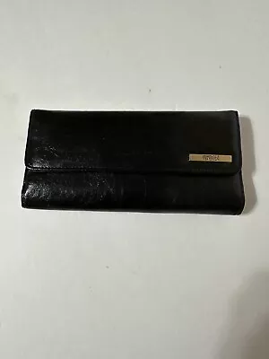 Kenneth Cole Reaction Black Synthetic Leather Trifold Wallet For Women • £15.44