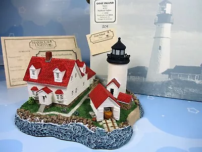 Harbour Lights Goat Island Maine HL222 Figurine Lighthouse Box • $47.90