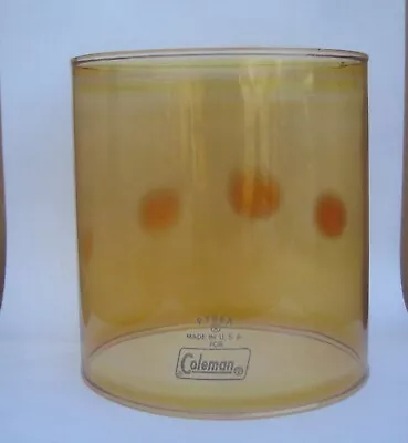Original Vintage Coleman 220 & 228 Pyrex Amber Lantern Glass Globe Made In USA • $50