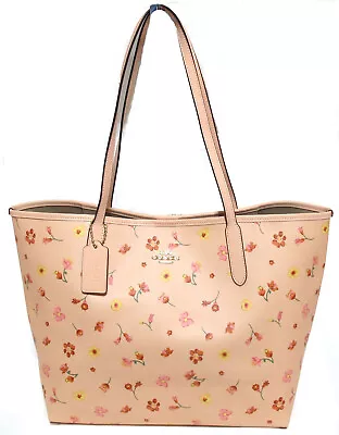 NEW Authentic COACH Mystical Floral Print City Tote Shoulder Bag Faded Blush • $229.98