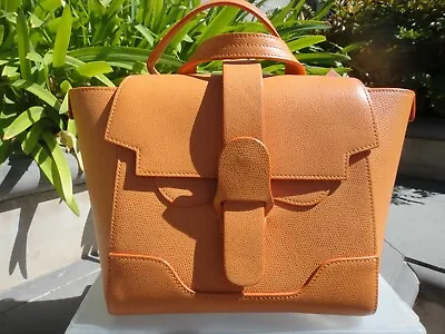 $629 • Buy Senreve MINI MAESTRA Pebbled Tangerine Leather, Convert Backpack/Crossbody Bag