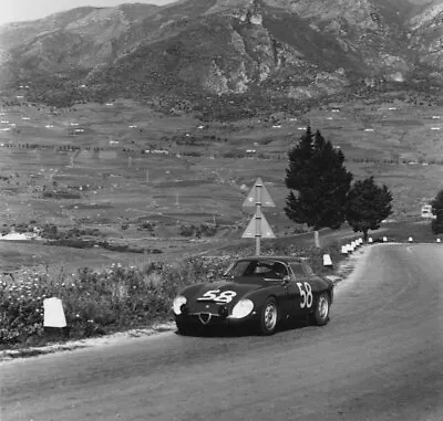 Roberto Bussinello Nino Todaro Alfa Romeo Giulia TZ Sports Car 1964 Old Photo 3 • $10