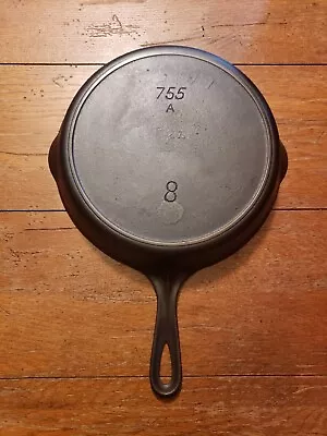 Griswold Unmarked Victor No. 8 Skillet C/n 755A With Ghostmark • $130