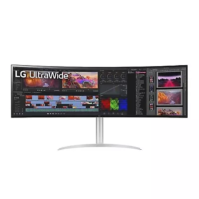 LG 49BQ95C-W 49  Dual Quad HD DQHD Curved Screen LCD Monitor 32:9 49BQ95CW • $1331.18