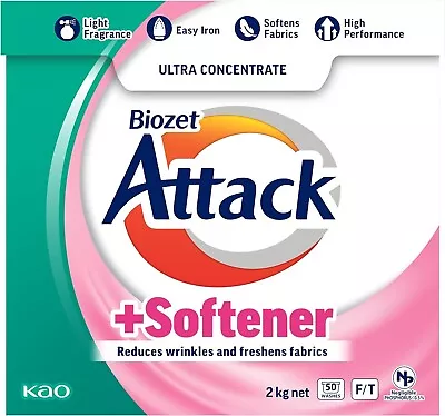 Biozet Attack Plus Softener Powder Detergent 2 Kilograms • $19.80