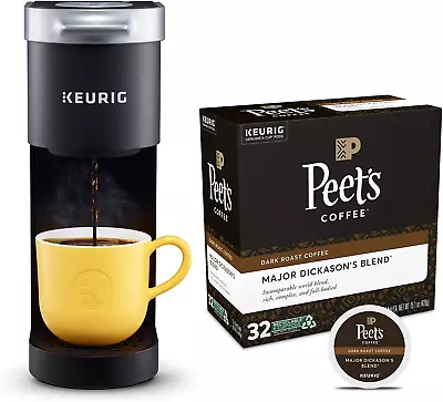 K-Mini Coffee Maker Brew Sizes Black + Peet'S Coffee Major Dickason'S Blend K- • $159.99